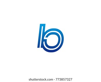 Blue letter IO logo vector