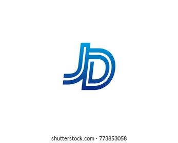 Blue Letter Jd Logo Vector Stock Vector (Royalty Free) 773853058 ...