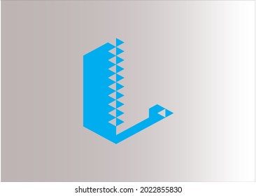 Logo único de la letra azul L