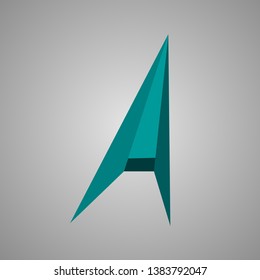 Blue A Letter Logo Vector Design