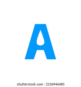 Blue Letter A Logo with Water. Suitable For Your Logo.