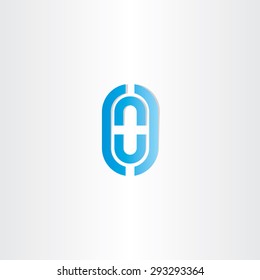blue letter o vector logo design