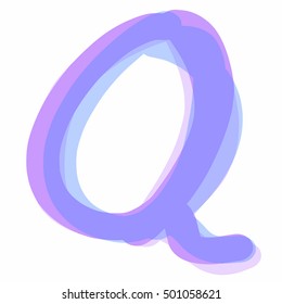 blue letter "Q"