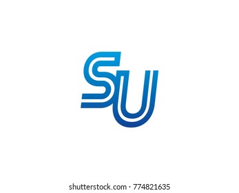 Blue Letter Su Logo Vector Stock Vector (Royalty Free) 774821635 ...