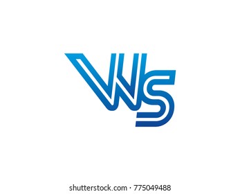 Blue Letter Ws Logo Vector Stock Vector (Royalty Free) 775049488 ...