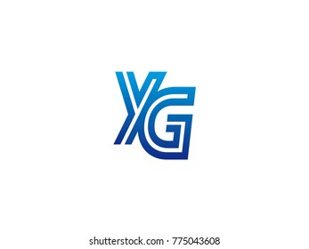 Blue Letter Yg Logo Vector Stock Vector (royalty Free) 775043608 