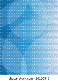 Blue letterhead abstract design blank