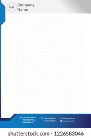blue letterhead design
