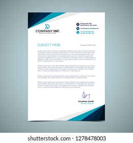 Blue Letterhead Design