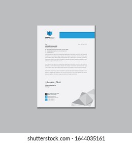 Plantilla Blue Letterhead Para Aplicación