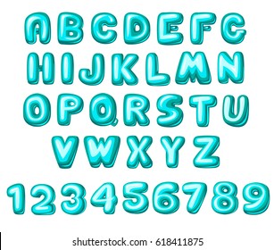 Blue letters
