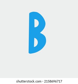 blue letters on a white background