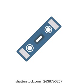Blue level tool on a White Background isolated
