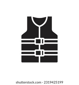 Blue Life Jacket Filled Icon vector Illustration