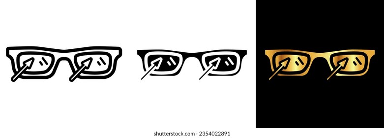 Blue Ligh Glasses Icon, an icon representing blue light glasses, symbolizing eye protection, digital well-being, and reduction of digital eye strain caused by prolonged screen time.