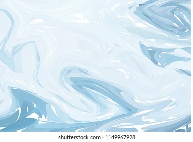 Blue light abstract background. Ink marbling textures. Hand drawn marble illustrations, ebru aqua paper and silk prints. Traditional Turkish ebru technique. Painting on water