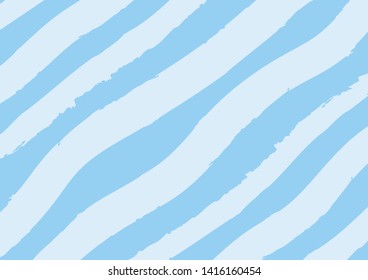 Blue and light blue abstract lines background. Sea water abstract art waves. Dry brush strokes backdrop. Minimalistic texture for decoration and wallpaper.