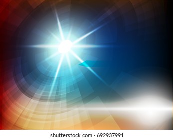 Blue light abstract on dark background.