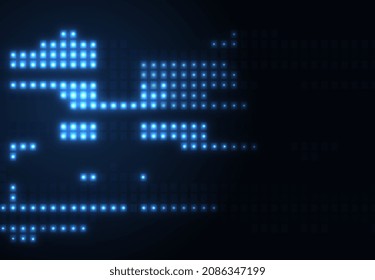Blaues, abstraktes Technologie-Hintergrund, Vektorbild