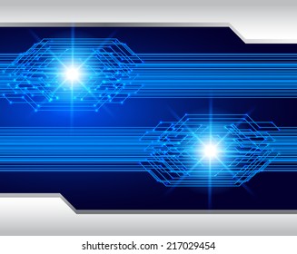 Blue Light Abstract Technology background for computer graphic website and internet, circuit board. 