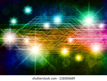 blue Light Abstract Technology background for computer graphic website and internet, circuit board. 