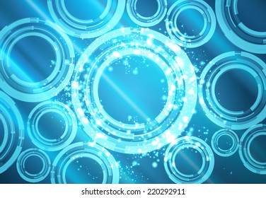 Blue Light Abstract Technology background for computer graphic website and internet, star.