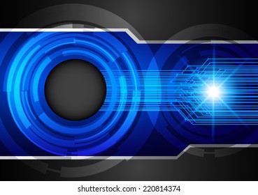 Blue Light Abstract Technology background for computer graphic website and internet, circuit board. 