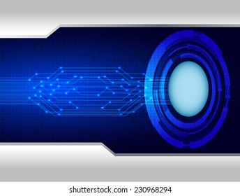 blue Light Abstract Technology background for computer graphic website and internet, circuit board. 