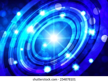 Blue Light Abstract Technology background for computer graphic website and internet. 