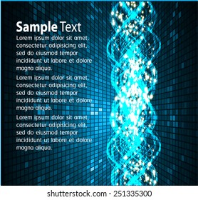 blue Light Abstract Technology background for computer graphic website internet and business. text box. Brochure. card. wave.