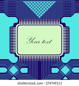 Blue Light Abstract Technology background electrical circuit. Background for greeting card, presentation, card, flyer and brochure. Vector illustration.
