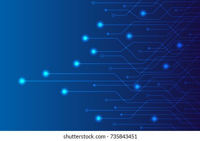 Tarjeta de circuito de tecnología abstracta Blue light, concepto de ingeniería digital de alta tecnología, fondo de ilustración vectorial