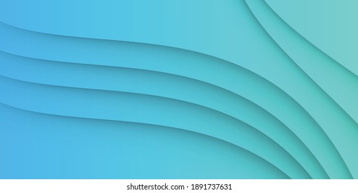 Blue light background with 3D abstract paper cut shapes. Modern vector design layout for business presentations, fliers, posters and invitations. Blue carving wave art background