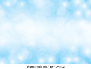Blue light background bokeh glittering luxury abstract light sparkling blurred gradient (vector)