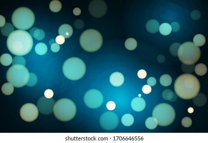 Blue Light bokeh background. Soft blur light effect wallpaper. Abstract background bokeh blurred. Shiny bokeh light effect. Vector illustration.