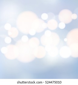Blue light bokeh background vector 