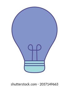 icono aislado del bulbover de luz azul