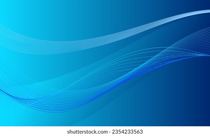 blue light business lines wave curves abstract background