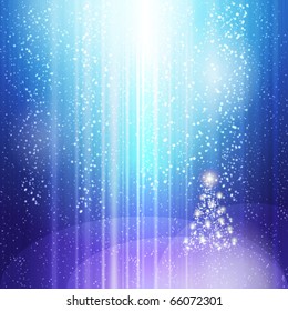 blue light christmas background