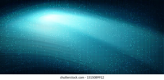 Blue Light Circuit Microchip on Technology Background,Hi-tech and security Concept design,Free Space For text in put,Vector illustration.