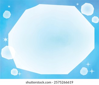 Blue light blue cold image motif material inspired by ice