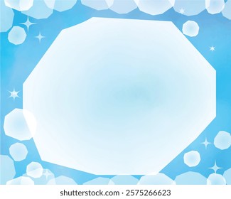 Blue light blue cold image motif material inspired by ice