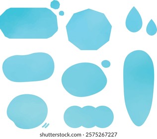 Blue light blue cold image motif material