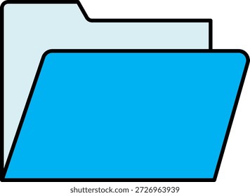 Blaues und hellblaues Desktop-Ordnersymbol