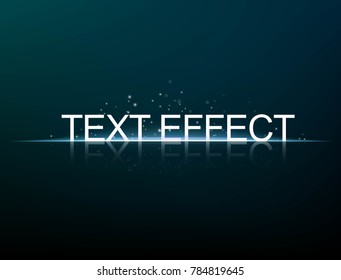 Blue Light Effect Background. Light Streak Text. Vector. 