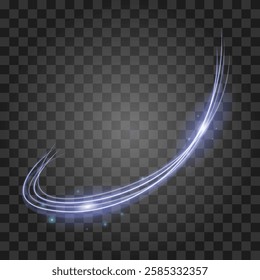 Blue light effect isolated on transparent background. Vector illustration.