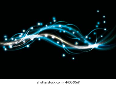 Blue light effect swirl background eps10 with transparency