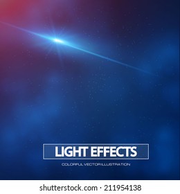 Blue light effect. Vector illustration