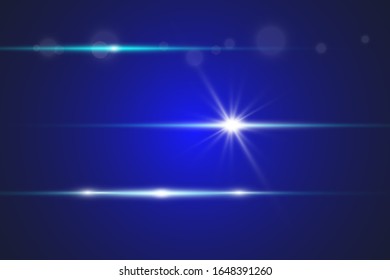 Blue light element with a lens effect.