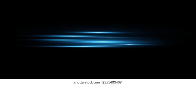 
blue light and fast moving stripes on a black background.
